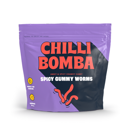 Chilli Bomba Spicy Gummy Worms 4oz
