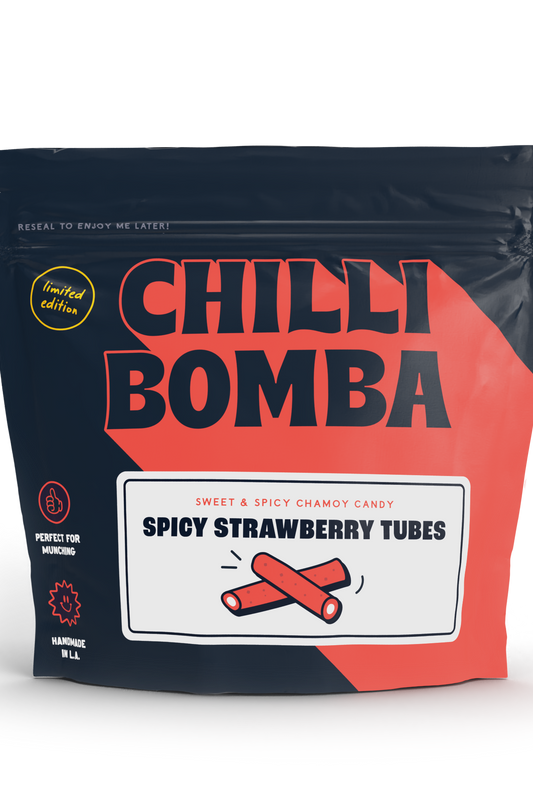 Chilli Bomba Spicy Strawberry Tubes 4oz