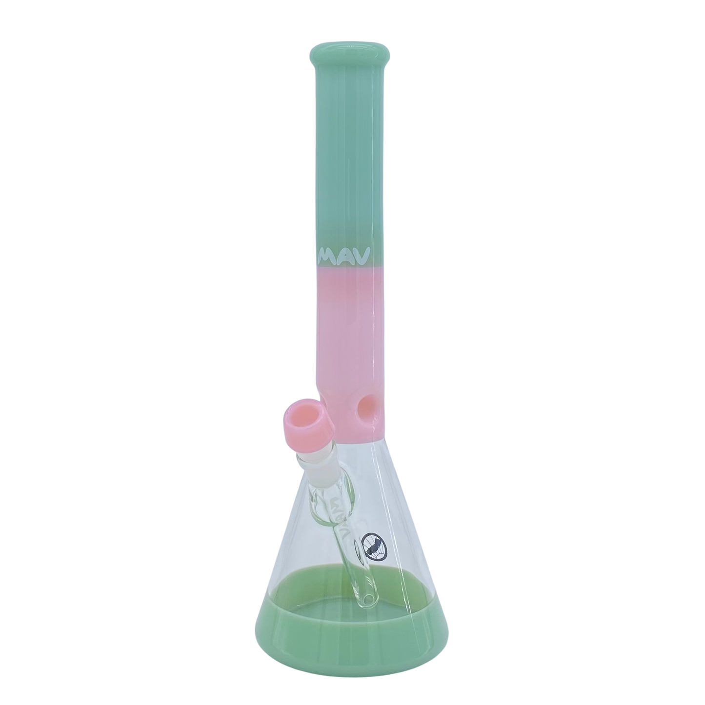 15" x 5mm 44mm Seafoam & Pink Weekend Beaker Bong