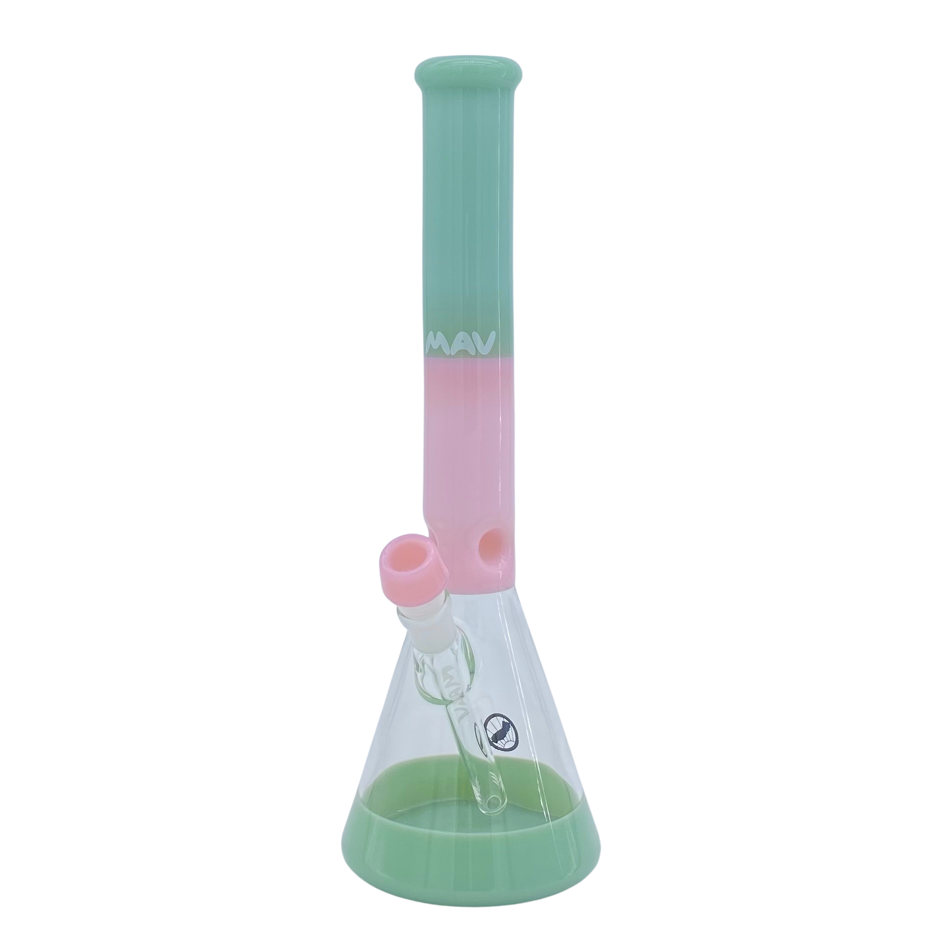 15" x 5mm 44mm Seafoam & Pink Weekend Beaker Bong