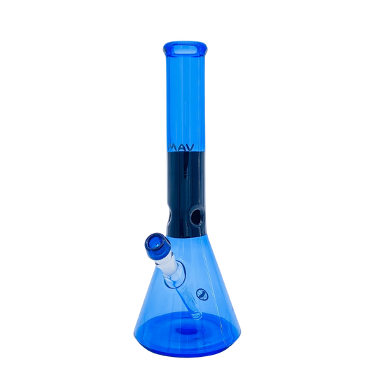 15" x 5mm Beaker Bong Black & Blue