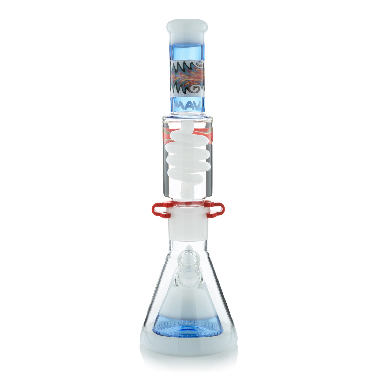 Reversal Wig Wag White and Blue Slitted Pyramid Beaker Freezable Coil System