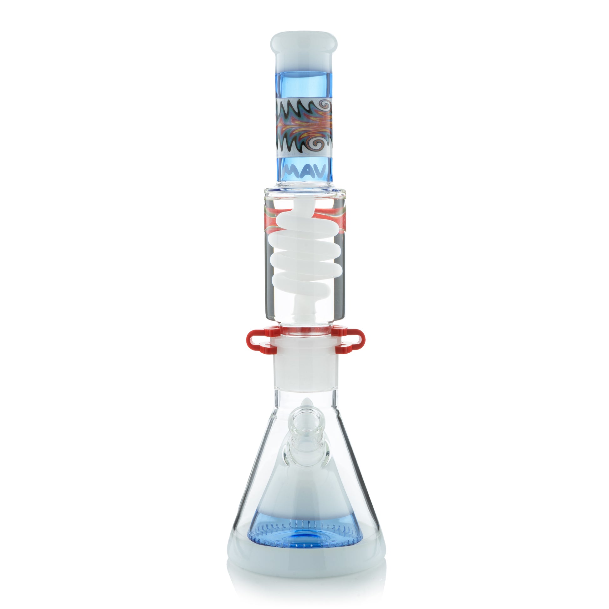Reversal Wig Wag White and Blue Slitted Pyramid Beaker Freezable Coil System