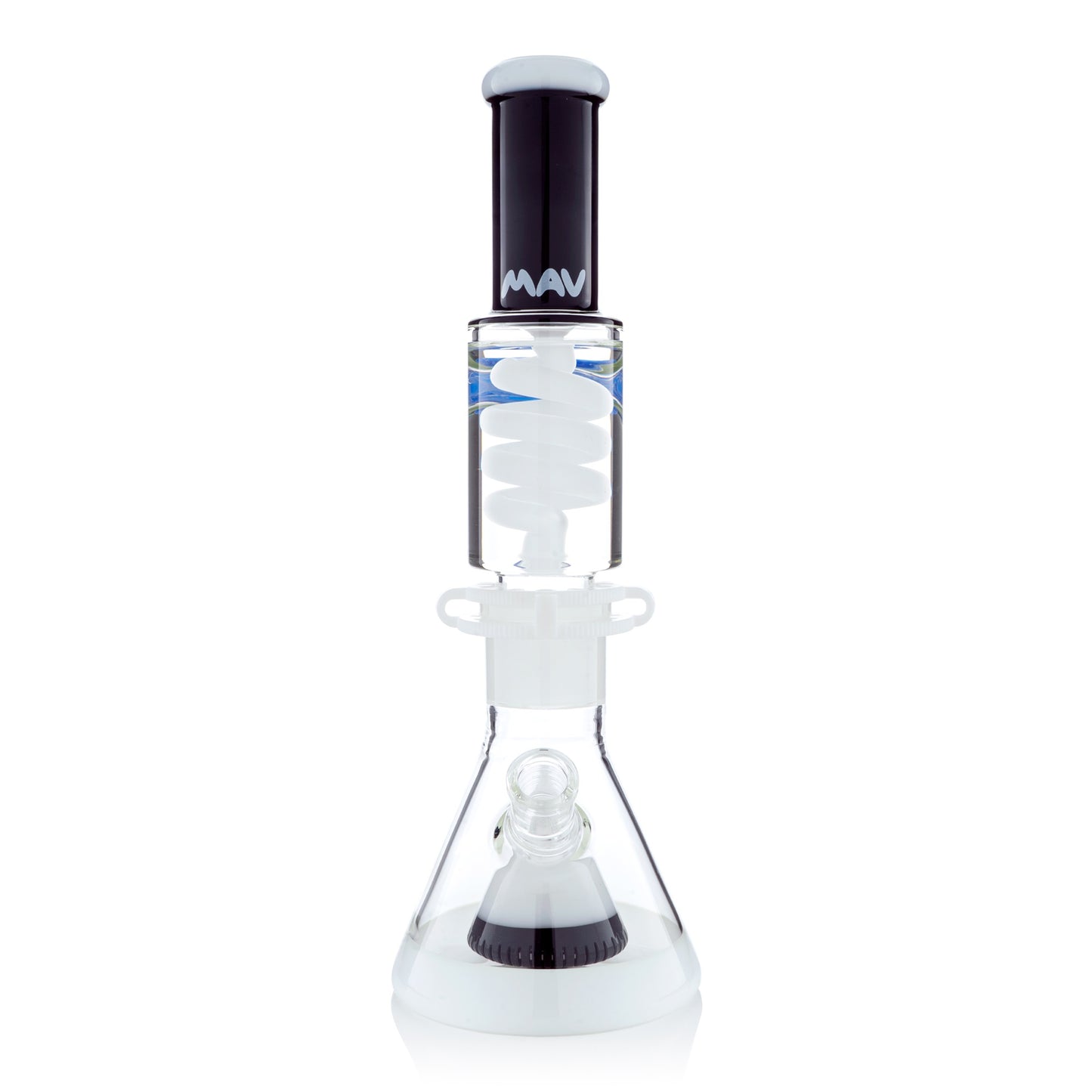 Black and White Slitted Pyramid Beaker Freezable Coil System