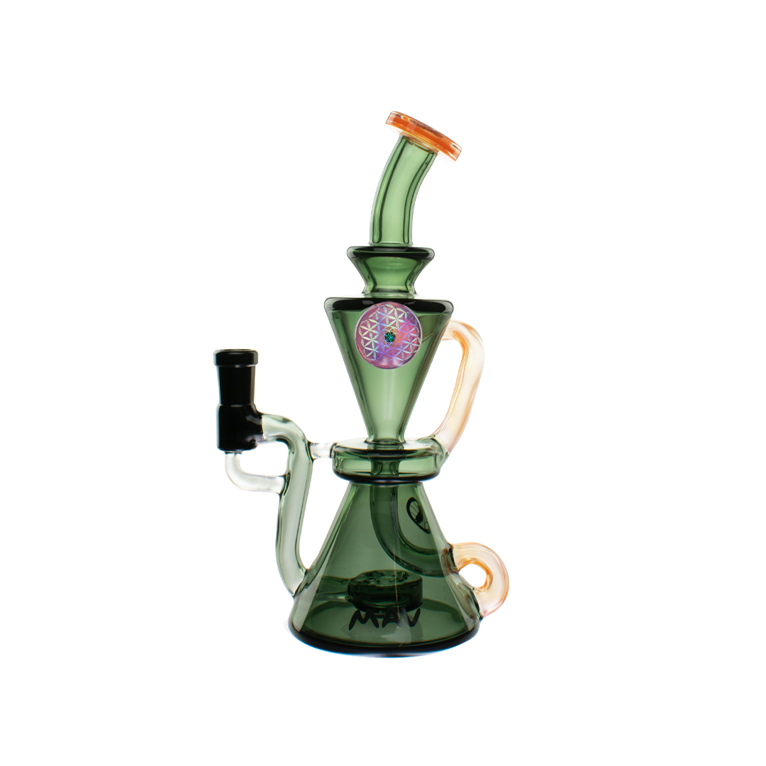 the beverly subtl collab hourglass recycler transparent black orange