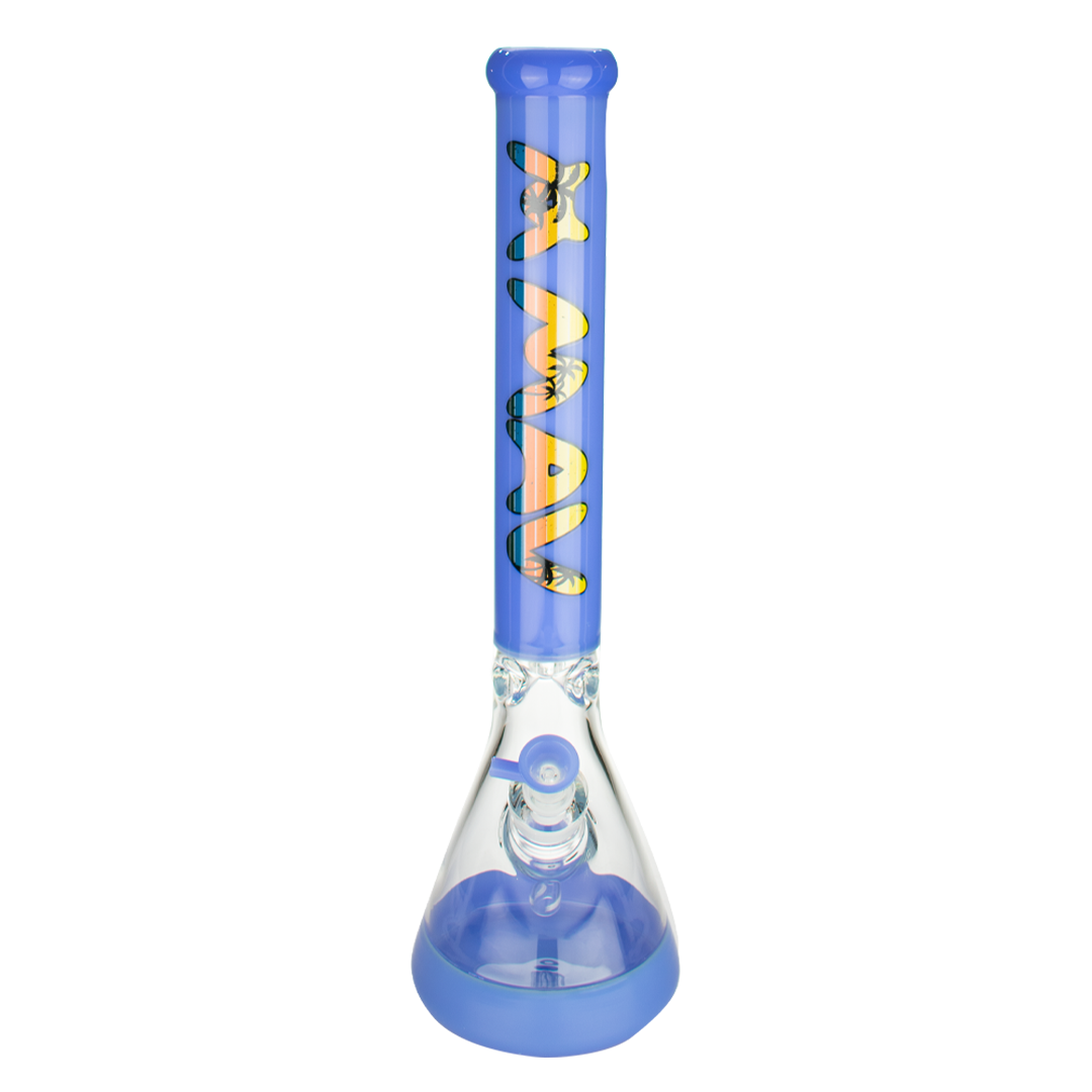 Purple California Retro 18" Full Color Beaker Bong