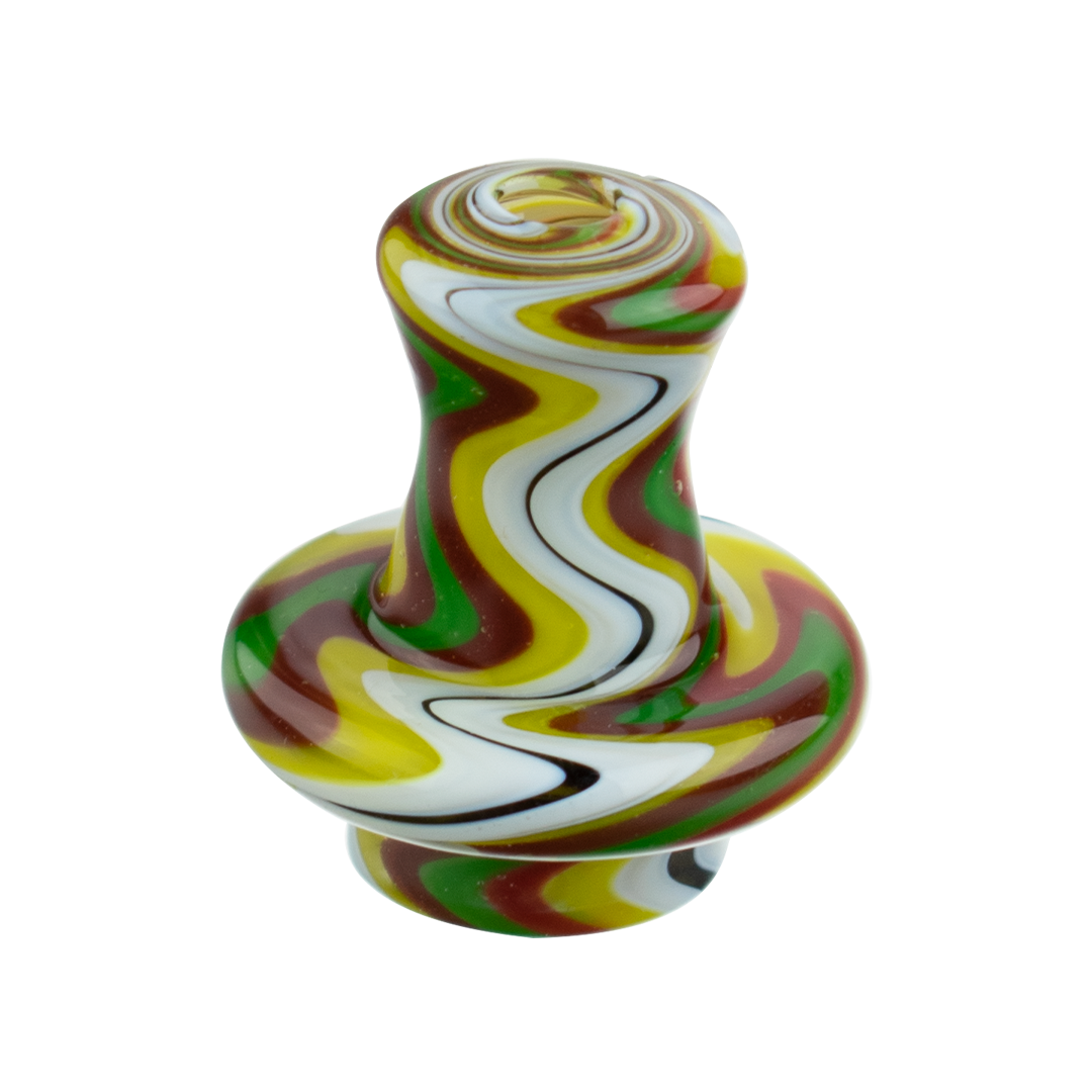 Yellow Swirl Cap + 2 pearls  (BX155A)