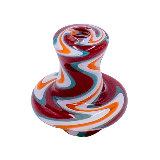 Red Swirl Cap + 2 pearls  (BX155A)