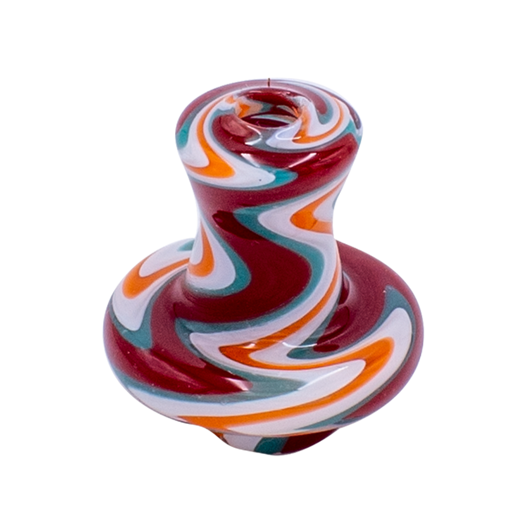 Red Swirl Cap + 2 pearls  (BX155A)